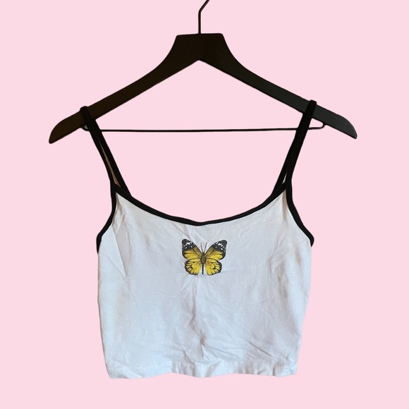 Butterfly Crop Tank Top